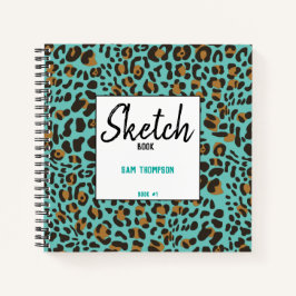 Leopard Jaguar Animal Print Muster Sketch Notizblock