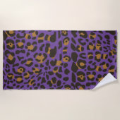 Leopard Jaguar Animal Print Muster Strandtuch (Vorderseite)