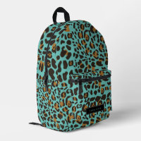 Leopard Jaguar Animal Print Türkis Individuelle Na