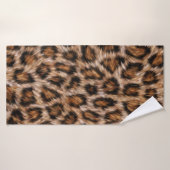 Leopard Jaguar Cat Brown Fur Muster-24609 Badehandtuch (Badehandtuch)