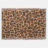 Leopard Jaguar Cat Brown Fur Muster-24609 Decke (Vorderseite)
