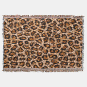 Leopard Jaguar Cat Brown Fur Muster-24609 Decke