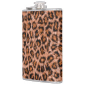 Leopard Jaguar Cat Brown Fur Muster-24609 Flachmann (Links)