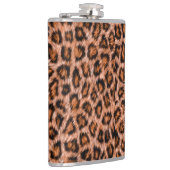 Leopard Jaguar Cat Brown Fur Muster-24609 Flachmann (Rechts)