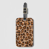 Leopard Jaguar Cat Brown Fur Muster-24609 Gepäckanhänger (Vorderseite Vertikal)