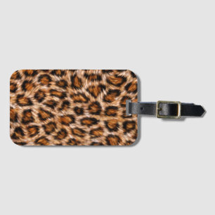 Leopard Jaguar Cat Brown Fur Muster-24609 Gepäckanhänger