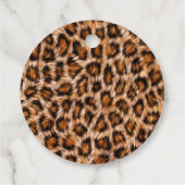 Leopard Jaguar Cat Brown Fur Muster-24609 Geschenkanhänger (Rückseite)