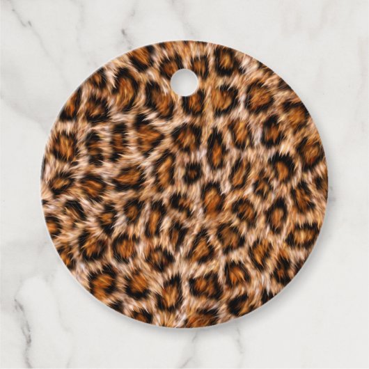 Leopard Jaguar Cat Brown Fur Muster-24609 Geschenkanhänger (Vorderseite)