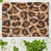 Leopard Jaguar Cat Brown Fur Muster-24609 Geschirrtuch (Gefaltet)