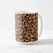 Leopard Jaguar Cat Brown Fur Muster-24609 Kaffeetasse (VorderseiteRechts)