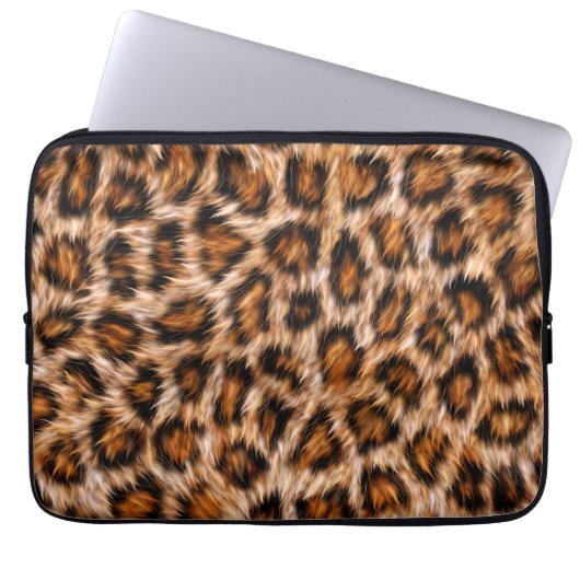 Leopard Jaguar Cat Brown Fur Muster-24609 Laptopschutzhülle (Vorderseite)