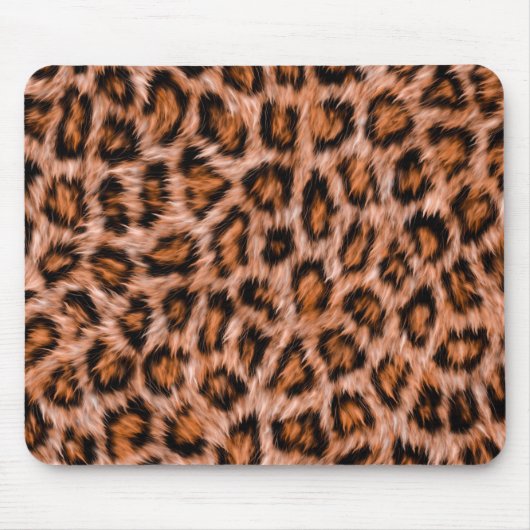 Leopard Jaguar Cat Brown Fur Muster-24609 Mousepad (Vorne)