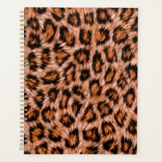 Leopard Jaguar Cat Brown Fur Muster-24609 Planer (Vorderseite)
