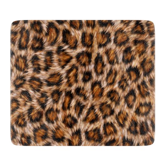 Leopard Jaguar Cat Brown Fur Muster-24609 Schneidebrett (Vorderseite)
