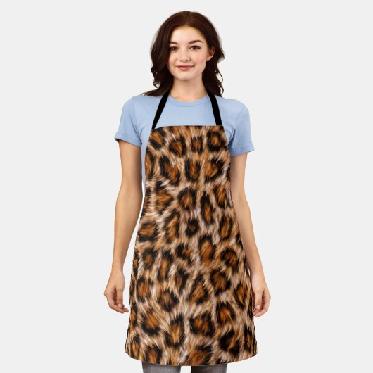 Leopard Jaguar Cat Brown Fur Muster-24609 Schürze (Getragen)