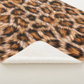 Leopard Jaguar Cat Brown Fur Muster-24609 Sherpadecke (3/4)