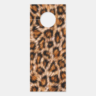 Leopard Jaguar Cat Brown Fur Muster-24609 Türanhänger