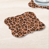 Leopard Jaguar Cat Brown Fur Muster-24609 Untersetzer (angewinkelt)