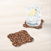 Leopard Jaguar Cat Brown Fur Muster-24609 Untersetzer (Vor Ort)