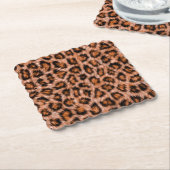 Leopard Jaguar Cat Brown Fur Muster-24609 Untersetzer (angewinkelt)