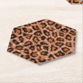 Leopard Jaguar Cat Brown Fur Muster-24609 Untersetzer (angewinkelt)