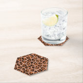 Leopard Jaguar Cat Brown Fur Muster-24609 Untersetzer (Vor Ort)