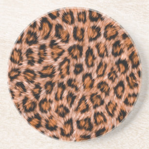 Leopard Jaguar Katze Braunes Fell Muster Getränkeuntersetzer
