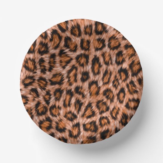 Leopard Jaguar Katze Braunes Fell Muster Pappteller (Vorderseite)