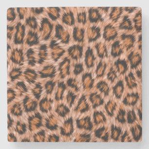 Leopard Jaguar Katze Braunes Fell Muster Steinuntersetzer