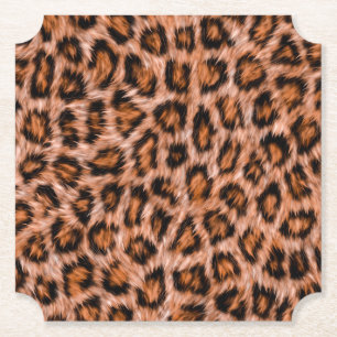 Leopard Jaguar Katze Braunes Fell Muster Untersetzer