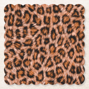 Leopard Jaguar Katze Braunes Fell Muster Untersetzer