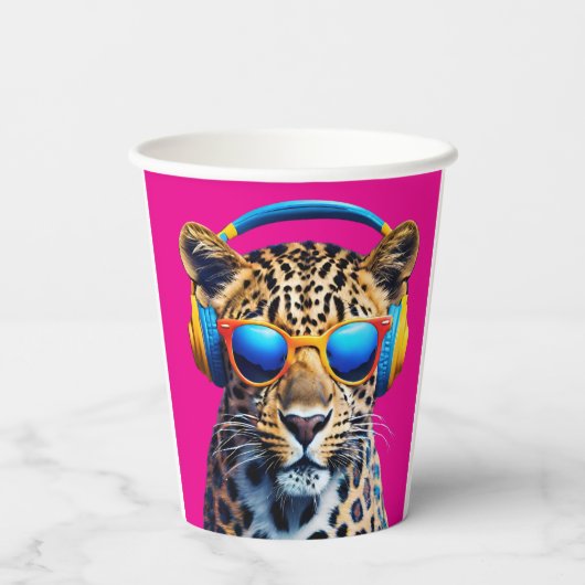 Leopard Jammin' Pappbecher (Rückseite)
