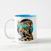 Leopard Jammin' Zweifarbige Tasse (Links)