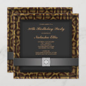 Leopard jede beliebige Zahl Geburtstagspartei Einladung (Vorne/Hinten)