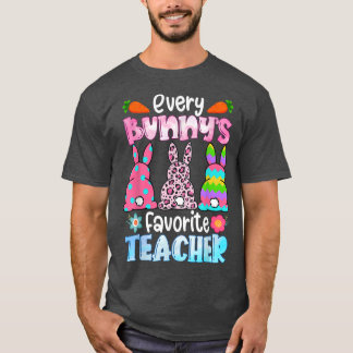 Leopard jeder Bunnens ist Lieblings-Lehrerkaninche T-Shirt