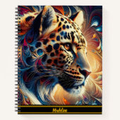 Leopard Joy: Swirling Jungle Majesty Notizblock (Vorderseite)