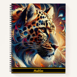 Leopard Joy: Swirling Jungle Majesty Notizblock