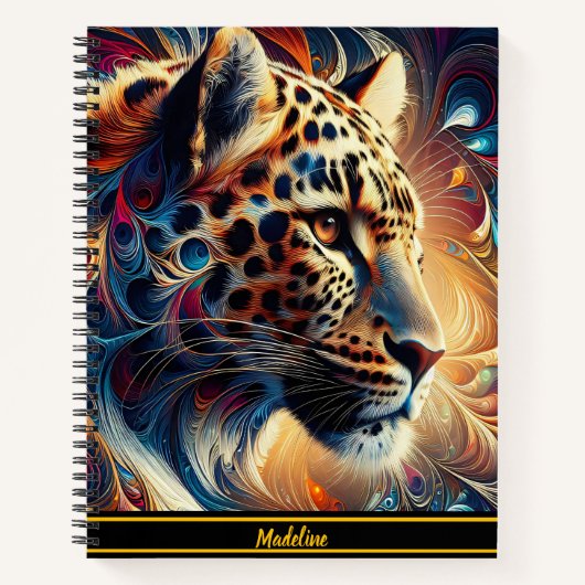 Leopard Joy: Swirling Jungle Majesty Notizblock (Vorderseite)