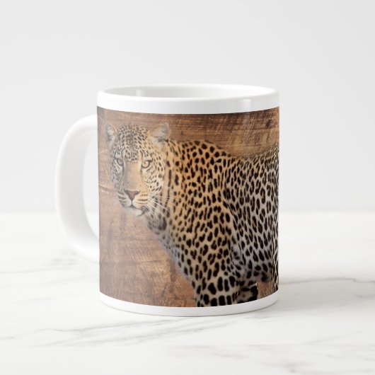 Leopard Jumbo-Tasse (Vorderseite Links)