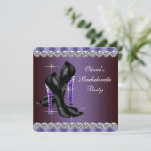 Leopard-Junggeselinnen-Abschied Einladung (Stehend Vorderseite)