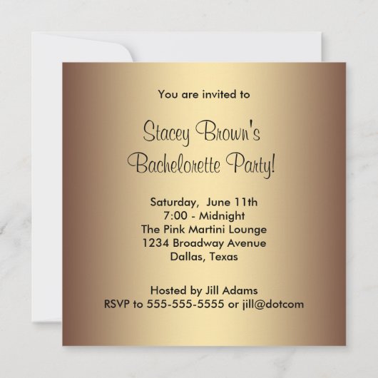 Leopard Junggeselinnen-Abschied Einladung (Rückseite)