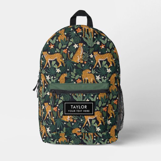Leopard Jungle Bedruckter Rucksack (Vorderseite)