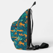 Leopard Jungle Blue Crossbody Bag (Rechts)