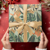 Leopard Jungle Forest Illustration Nahtlose Wallp Geschenkpapier