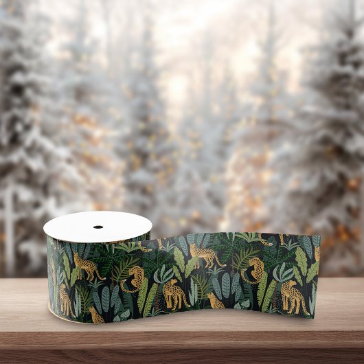Leopard Jungle Forest Illustration Seamless  Ripsband