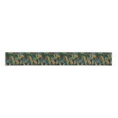 Leopard Jungle Forest Illustration Seamless Ripsband (Vorderseite)
