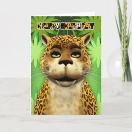 Leopard Jungle Geburtstagskarte Karte