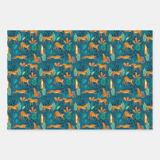 Leopard Jungle Pack Geschenkpapier Set (Vorderseite 3)