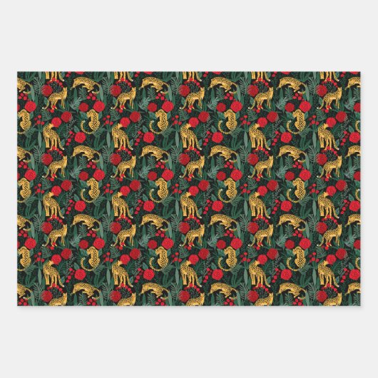 Leopard Jungle Pack Geschenkpapier Set (Vorderseite)