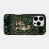 Leopard Jungle Throne | Dunkle iPhone 16 Pro Hülle (Rückseite (Horizontal))